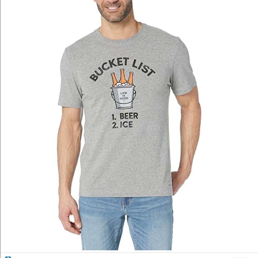 NWT LIFE IS GOOD Bucket List Crusher Tee